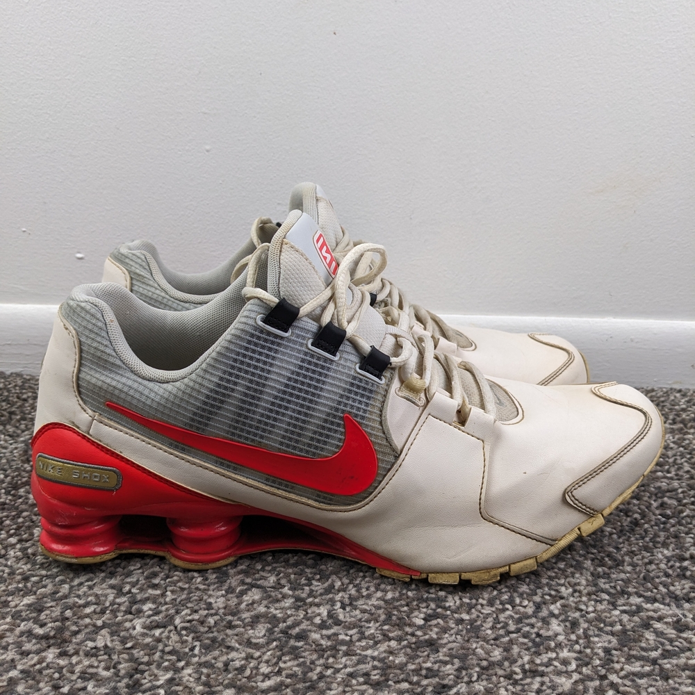 Nike Shox Avenue LTR Shoes Sz 13 Mens Orange Red White 833584-103